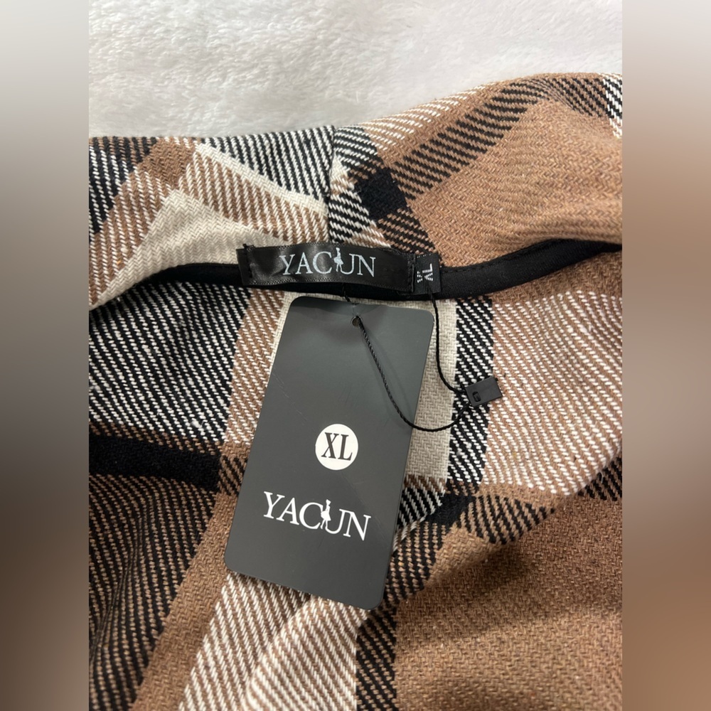Yacun Plaid Sleeveless Vest Sz XL - Picture 5 of 8